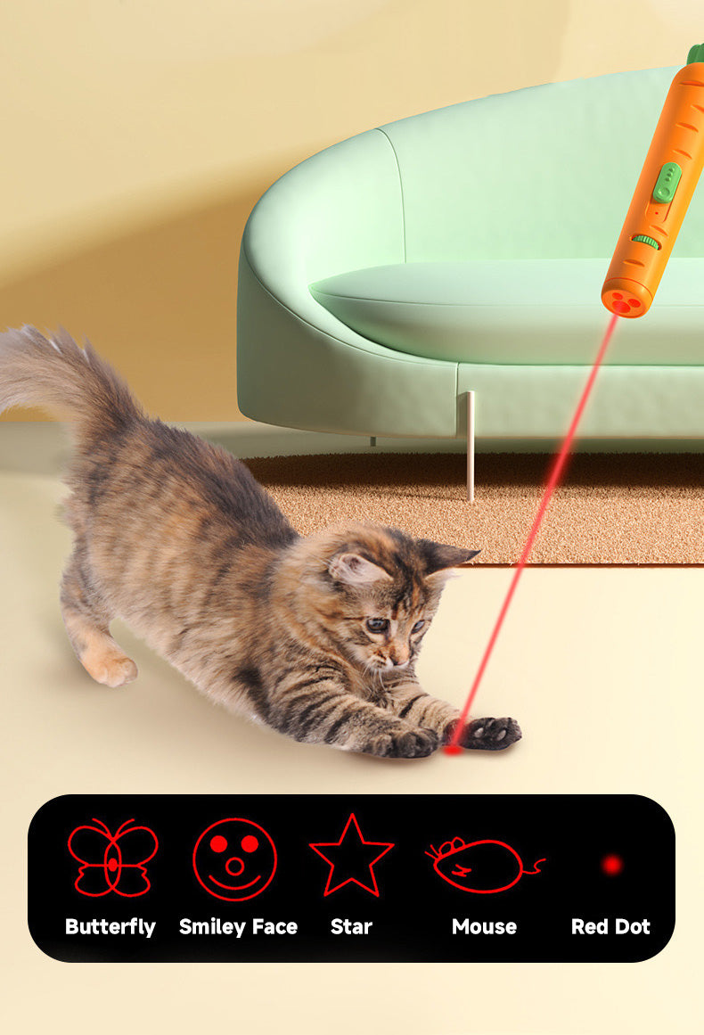 Carrot-Shaped Cat Laser Pointer